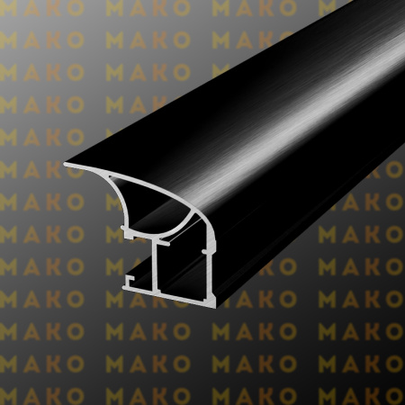 Профиль вертикальный асимметричный MS130 Черный браш (A25)